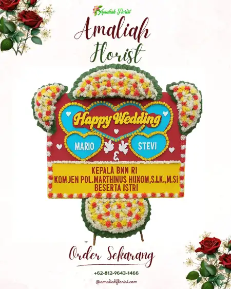 Papan Bunga Pernikahan Sijuk